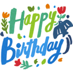 お洒落なお誕生日スタンプ2