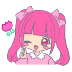 かわいいピンクの女の子