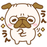 お返事♪あいづちパグちゃん