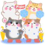 4匹のぽちゃりねこ♪初夏