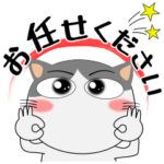 ハチワレ猫★デカ文字