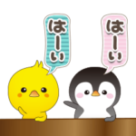 飛びだす吹き出し♡チビぺんとチビぴよ♪