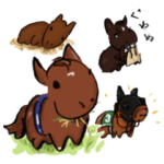 デフォルメ競馬スタンプ