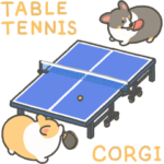 1コギの動く卓球スタンプ