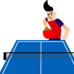 卓球好き！動く卓球選手