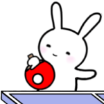 卓球大好きうさぎ