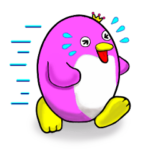 ピンクペンギンPの毎日使えるスタンプ