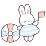 夏のふんわりうさちゃん