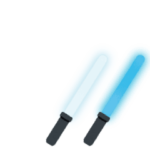 動く！推し色サイリウム 白×P青