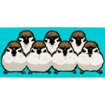 マイペースな小鳥　横長スタンプ1