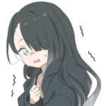 毛先カラーの女の子