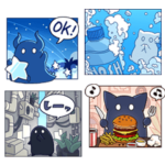 ホシクイの四角いスタンプ