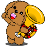 トイプーの日常挨拶スタンプ