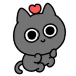 好きすぎるシュールなミニ黒ねこ