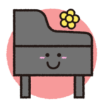 ピアノと音符の音楽スタンプ　敬語