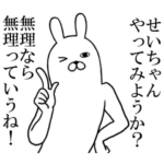 せいちゃんが使う面白名前スタンプ