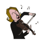 無愛想な音楽家。