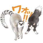 ゆかいな猫とどうぶつたちのスタンプ