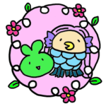 はっぱちゃんとアマビエのキュートスタンプ