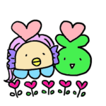 ふたりは親友、アマビエとはっぱちゃん