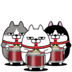 動く 三匹の擦れねこ12