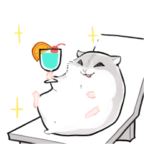 初夏の怠惰なジャンガリアンハムスター