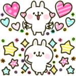 カラフルうさぎ♡今日も可愛いスタンプ