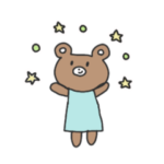 そら色ワンピースくまちゃん