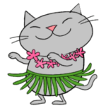 Junsの夏の灰色ねこ