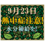 熱中症注意!<9月-日別>葉っぱ