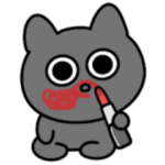 ちょっと疲れたシュールなミニ黒ねこ②