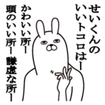 せいくんが使う面白名前スタンプ