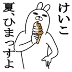 けいこが使う面白名前スタンプ夏