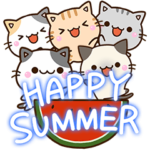 夏のあいさつ★５匹のちび猫