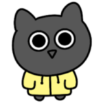 夏のお天気☆シュールなミニ黒ねこ