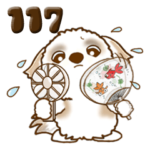 シーズー犬 117『とにかく暑い』普通サイズ