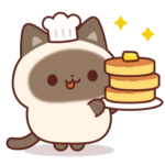 毎日使えるシャム猫スタンプ 挨拶多め♪