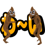 動くうんこに極振りした超でか文字スタンプ