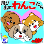 飛び出すわんこたち