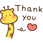 きりんの英語スタンプ