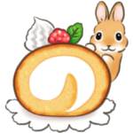 秋フルーツ＆スイーツ☆うさぎのスタンプ