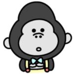 おめかしした♡シュールなミニゴリラ