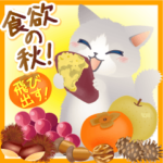 紅葉が舞う！ふわふわねこの秋の大収穫祭！