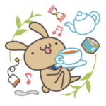 紅茶うさぎのていねいなスタンプ