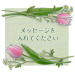きれいなお花のメッセージカード