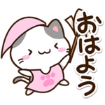 ずっと使える☆小さいブチ猫