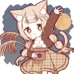 秋のゆるねこ女子＆男子スタンプ