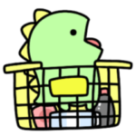 家族ライン。シュールなミニ恐竜