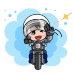 クルーザーバイク女子　挨拶スタンプ