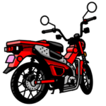 赤いミニバイクでGO！